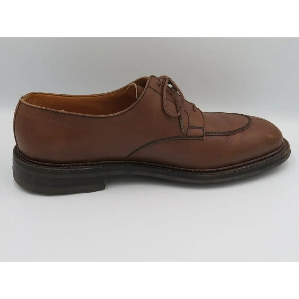vintage J.M. Weston Brown Split Toe Derby Mens 9D French Leather Old Money